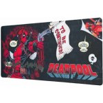 CurePink herní podložka na stůl Marvel Deadpoolpokračování příště 80 x 35 cm – Zboží Dáma