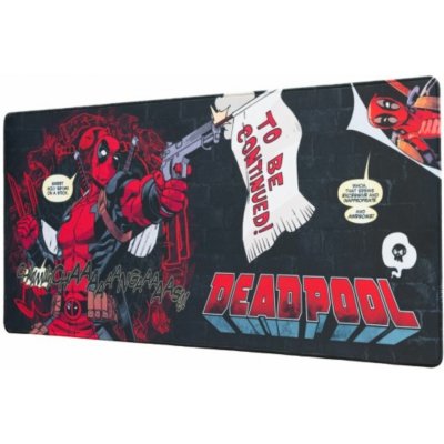 CurePink herní podložka na stůl Marvel Deadpoolpokračování příště 80 x 35 cm – Zboží Dáma