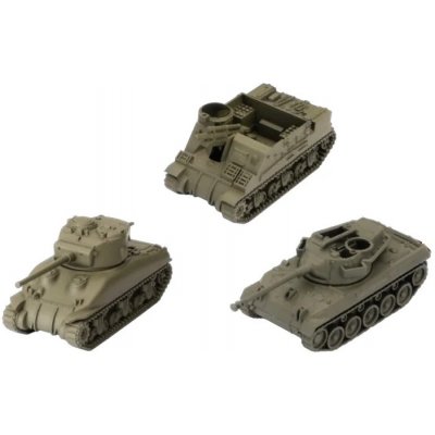 USA Tank Platoon World of Tanks Miniatures Game: M4A1 Sherman, M7 Priest, M18 Hellcat – Hledejceny.cz