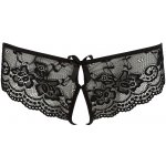 Cottelli Lingerie Krajkové kalhotky s otevřeným rozkrokem Černá – Zboží Dáma
