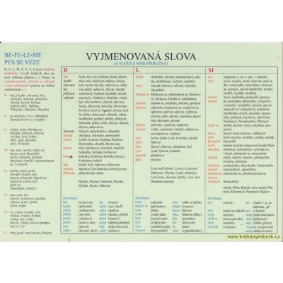 Vyjmenovaná slova /tabulka A4/ – Zboží Mobilmania