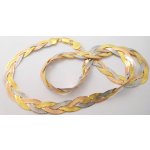 Klenoty Budín Stříbrný pletený tricolor oboustranný gravírovaný 030898800004 – Hledejceny.cz