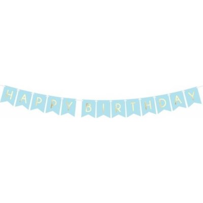PartyDeco Girlanda HB světle modrý 15 x 175 cm – Sleviste.cz