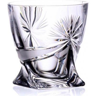 Bohemia Crystal Ručně broušené sklenice na whisky a rum Mašle 340ml (set po 6ks) – Sleviste.cz