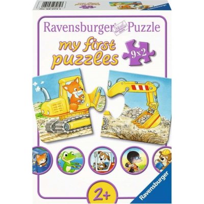 RAVENSBURGER Moje první Zvířátka na stavbě 9 x 2 dílků – Hledejceny.cz