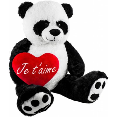 BRUBAKER XXL Panda velká se srdcem Je T'Aime medvídek 100 cm – Zboží Mobilmania