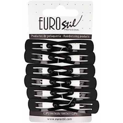 Sponky do vlasů pukačky Eurostil Profesional - 5 cm, černé - 12 ks (07455/50) – Zboží Mobilmania