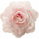 Jedlý cukrový obří květ růže bílo růžová z jedlého papíru 12,5cm Dekora – Sleviste.cz