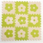 EVA puzzle květ krémová-zelená 30x30x1cm 9 ks – Zboží Dáma