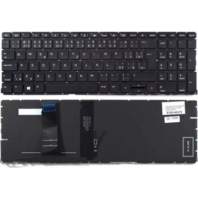 česká klávesnice HP Probook 450 455 G8 G9 G10, 650 655 G8 G9 CZ/SK podsvit – Zboží Živě