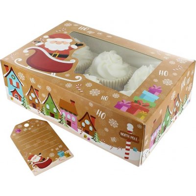 Vánoční krabička na mufinny na 6/12 muffinů Santa 1ks - Culpitt – Zbozi.Blesk.cz