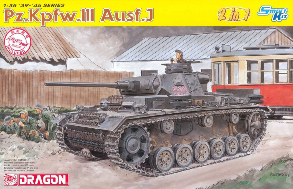 Dragon Model Kit tank 6394 Pz.Kpfw.III Ausf.J 2 IN 1 SMART KIT 1:35