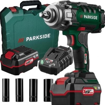 Parkside AKU Rázový utahovák na kola auta s baterií 4 Ah + nabiječka PASSK 20-Li C4 – Sleviste.cz