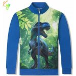 Kugo Teplá chlapecká mikina PT2510 s dinosaurem modrá – Hledejceny.cz
