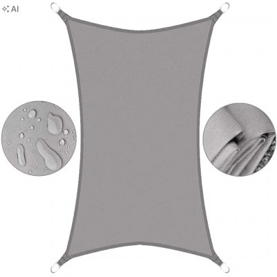 Verk 01703 plachta proti slunci 3 x 2 m šedá – Sleviste.cz