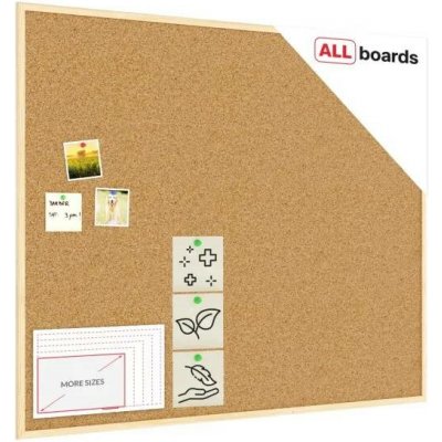 Allboards TK1210D Korková nástěnka 120 x 100 NATURAL TK1210D – Sleviste.cz