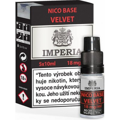 IMPERIA Nico Base Velvet PG20/VG80 18mg 5x10ml – Hledejceny.cz