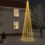 vidaXL Vánoční stromek kužel 732 teplých bílých LED diod 160 x 500 cm – Zboží Mobilmania