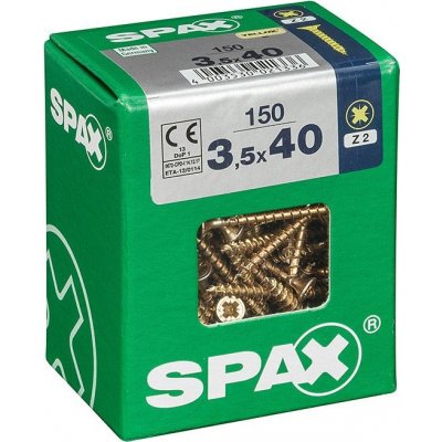 Spax Yellox Univerzální vrut, ø 3,5 × 40 mm, PZ2, zápustná hlava, 150 ks 4081020350407 – Hledejceny.cz