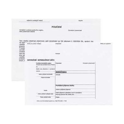 Krkonošské obálky Obálky B6 - Doručenka pro správní řízení, bílá, 1000 ks – Zboží Živě