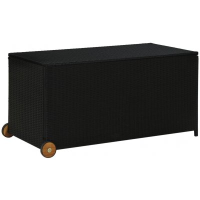 Nabytek XL Zahradní úložný box černý 120x 65 x 61 cm polyratan – Sleviste.cz