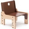 Dětský stoleček s židličkou Mimimo dřevěná rostoucí židle Choco hnědá