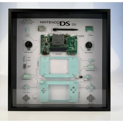 Nintendo DS Lite, rámeček s rozebranou retro konzolí – Zboží Dáma