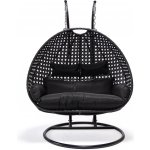 HOME DELUXE Polyratanové závěsné křeslo TWIN černá – Hledejceny.cz