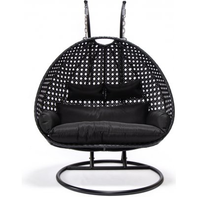 HOME DELUXE Polyratanové závěsné křeslo TWIN černá – Hledejceny.cz