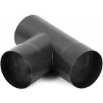 Evromat Odbočka pro okapový svod 100/100 mm 72° pozink lak RAL 9005 černá – Hledejceny.cz