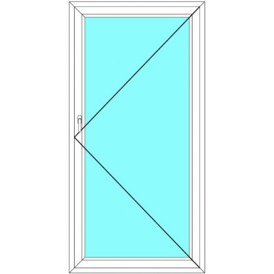 Ekosun Balkónové dveře Ekosun 6 Jednokřídlé Otevírací Tmavý dub 90 x 220 cm – Hledejceny.cz
