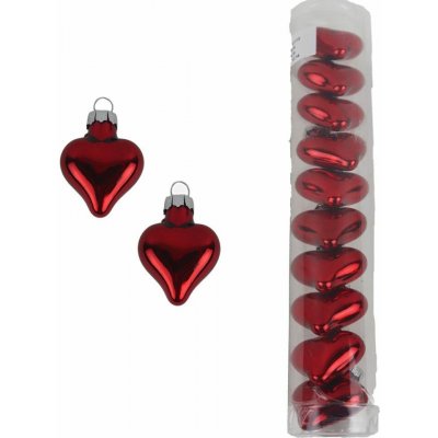 Morex Vánoční srdíčka k zavěšení, 10 ks S0447-08 - 4 cm – Hledejceny.cz