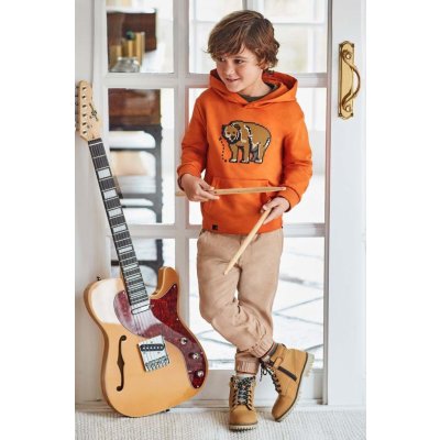 Mayoral dětské bavlněné kalhoty béžová hladké – Zboží Dáma