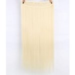 Vlasy clip in 130 g - světlé blond vlasové příčesky rovné 55 cm – Zboží Mobilmania