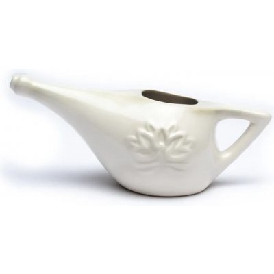 Phoenix Import Neti Pot konvička na výplach nosu keramická s himálajskou solí nosnÍ sprcha 150 ml – Zbozi.Blesk.cz