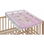 Přebalovací pult OGY Scarlett na postýlku - bílý - s přebalovací podložkou Galaxy - Růžová – Sleviste.cz