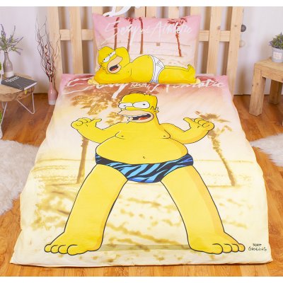 TopProsteradla cz bavlna povlečení Homer Simpson beach 140x200 70x90 – Zboží Mobilmania