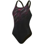 Speedo Hyperboom Placement Muscleback black electric pink – Zboží Dáma