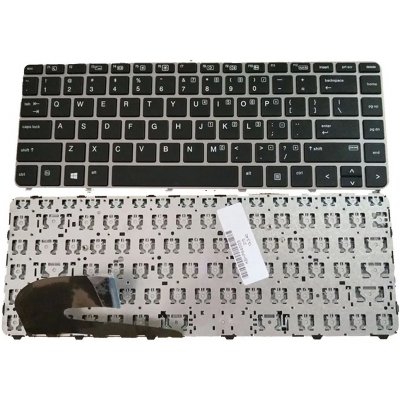 DeTech Klávesnice pro notebooky HP EliteBook 745, se stříbrným rámem, OEM – Hledejceny.cz