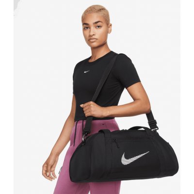 Nike Gym Club Duffel Bag Black/Black/White 24 L – Zboží Mobilmania