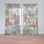 Sablio Záclony Graffiti: 2ks 150x250cm – Hledejceny.cz
