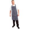 Zástěra Whites Chefs Clothing zástěra extra velká řeznický proužek v námořnické modré