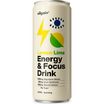 Vilgain Energy & Focus Drink Lemon and Lime 330 ml – Zboží Mobilmania