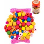 TEDDIES Korálky barevné s gumičkami cca 300 ks v plastové dóze – Zboží Dáma