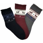 Dámské bambusové termo ponožky SOB 3-pack červená MIX – Zboží Mobilmania