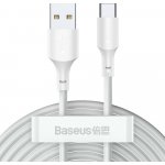 Baseus TZCATZJ-02 2x USB - USB Type C rychlé nabíjení Power Delivery Quick Charge 40 W 5, 1,5m, bílý – Sleviste.cz