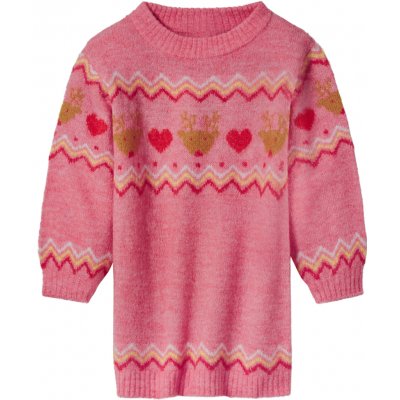 lupilu dívčí vánoční pletené šaty světle růžová – Zboží Dáma
