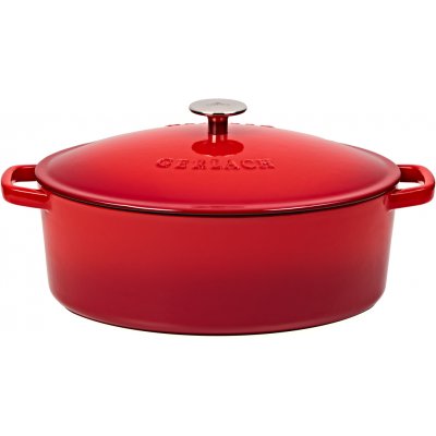 Gerlach Litinový hrnec s pokl. NATUR 31 cm 5,5 l oválný červený – Hledejceny.cz