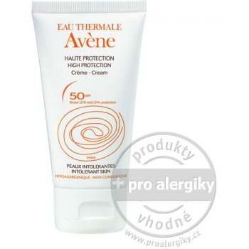 Avène Sun Mineral ochranný krém na obličej bez chemických filtrů a parfemace SPF50+ voděodolný 50 ml