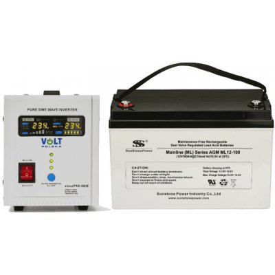 VSelektro záložní zdroj 500W sinusPRO-800E + AKU 100Ah – Sleviste.cz